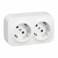 Switches And Sockets Surface 2 X Socket With Earthing Forix Legrand 782413